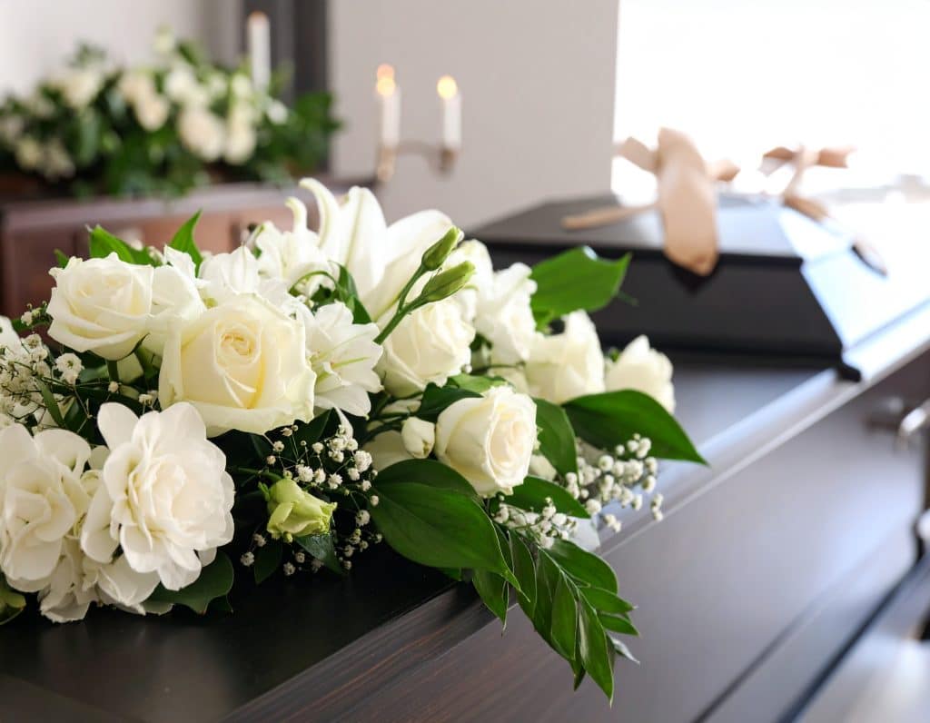 Una foto di un funerale