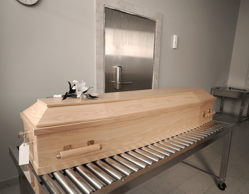 una foto realistica per la Bara per cremazione